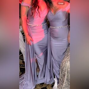 Chic Off-Shoulder Lavender Bridesmaid Dress